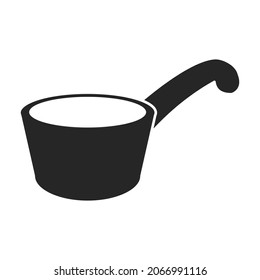 Wooden bucket vector icon.Black vector icon isolated on white background wooden bucket.