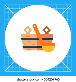 Wooden bucket and water scoop