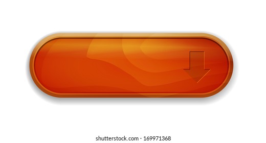 The wooden button with download pictogram / The download button / Button