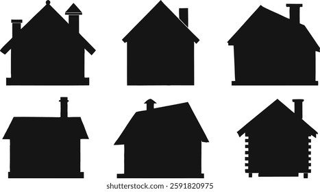 Wooden Cabin Collection – Rustic Log Houses and Cozy Retreats Vector Set