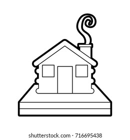 wooden cabin house chimney camp exterior