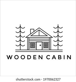 A Wooden Cabin In The Woods (vector)