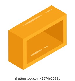 Icono de madera del gabinete, Vector editable