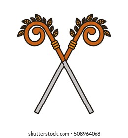 wooden cane icon
