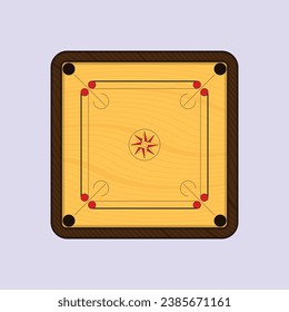 Vektorgrafik des Carrom-Wildspiels aus Holz, Vektorgrafik von Carrom