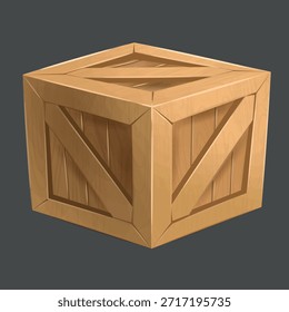 Karikaturenschachteln aus Holz, Vektorsymbol