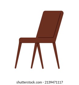 wooden chair furniture icon isolated