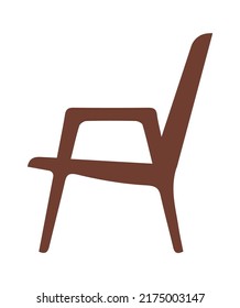 Wooden Chair Icon. Vector Illustration