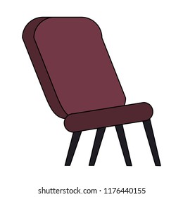 Wooden chair isolated colorful