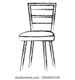 wooden chair isolated icon