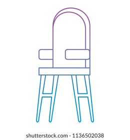wooden chair isolated icon