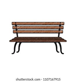 Wooden chair isolated scribble