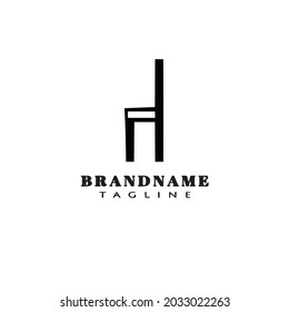 wooden chair logo icon design template modern vector