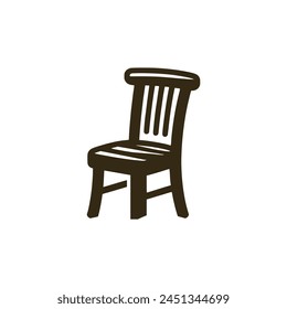 wooden chair manufacturer natural logo vector illustration template design