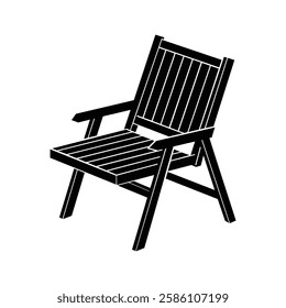A wooden chair on white background