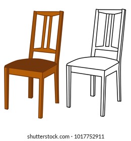 Wooden Chair, Chair Outline