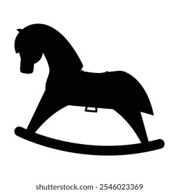 Wooden Chair Rocking Horse Icon for Nursery and Kids