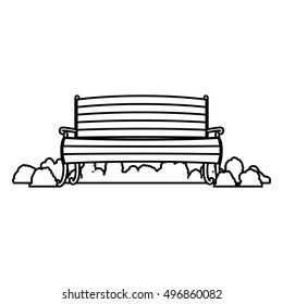 wooden chair with shrubs