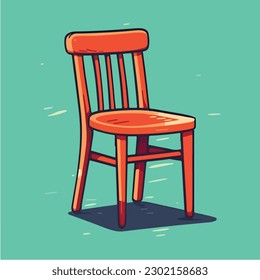 A wooden chair vector illustration