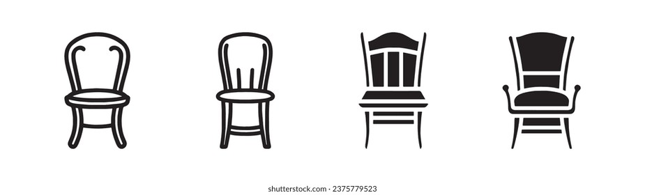 Wooden chair in vintage style isolated on white background. Interior decoration object for home and office. Retro furniture design with antique wood and comfortable seat.