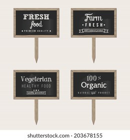 Wooden Chalk Food Signs