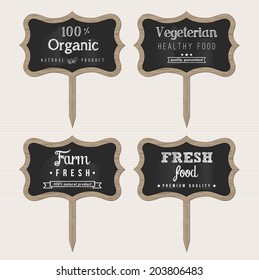 Wooden Chalk Food Signs