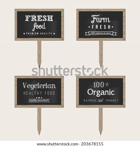 Wooden Chalk Food Signs