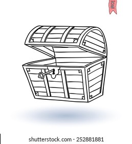 wooden ches. Vector Illustration.