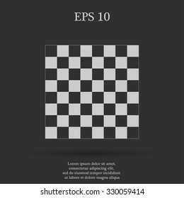 wooden chess board. flat view from top.