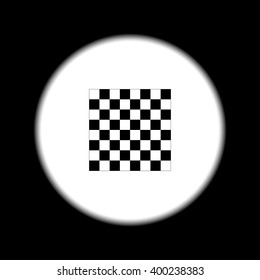 wooden chess board. flat view from top.