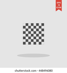 wooden chess board. flat view from top.