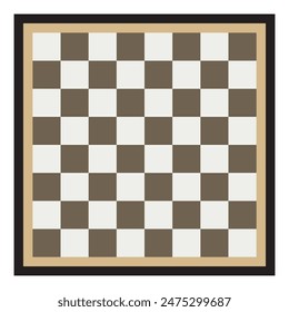 Wooden chess board in pixel art style