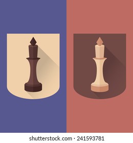 Wooden chess king vector