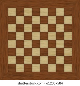 Wooden chessboard - Shutterstock ID 612357584