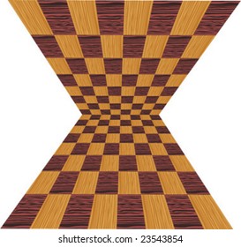 wooden chessboard close-up