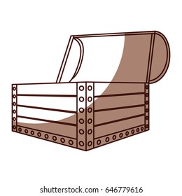 wooden chest isolated icon