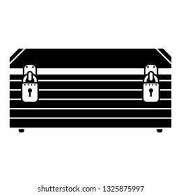 Wooden chest with two padlock