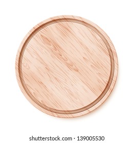 Wooden chopping board. Vector illustration svg