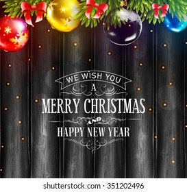 Wooden Christmas old-styled background