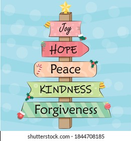 Wooden Christmas Tree Word Stack Stock Vector (Royalty Free) 1844708185  Shutterstock