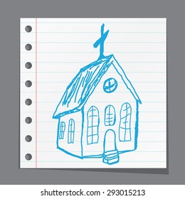 Wooden church sketch