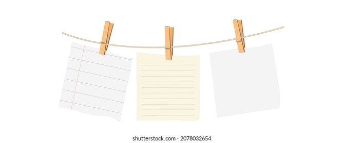 wooden clip and note paper