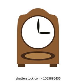 Wooden clock isolated