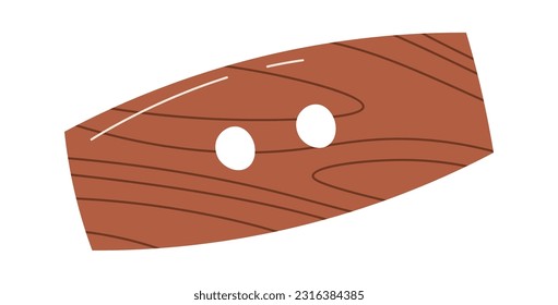 Wooden Clothes Button Vector Illustration