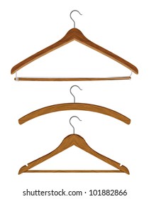 wooden clothes hanger set