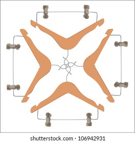 wooden clothes hangers (Vector, sale, poster)