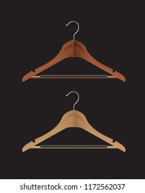 a wooden coat hanger