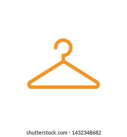 Wooden coat hanger. Clothes hanger vector. Clothes hanger silhouette collection