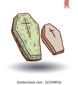 Wooden coffin