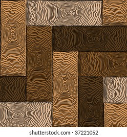 wooden colored parquet, vector art illustration